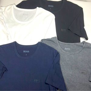 BOSS Hugo Boss Mens Set of Four Solid Short Sleeve Tshirts Size M